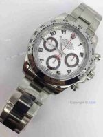 Replica Swiss Rolex Daytona Race Watch - Silver Arabic Dial Red Hands